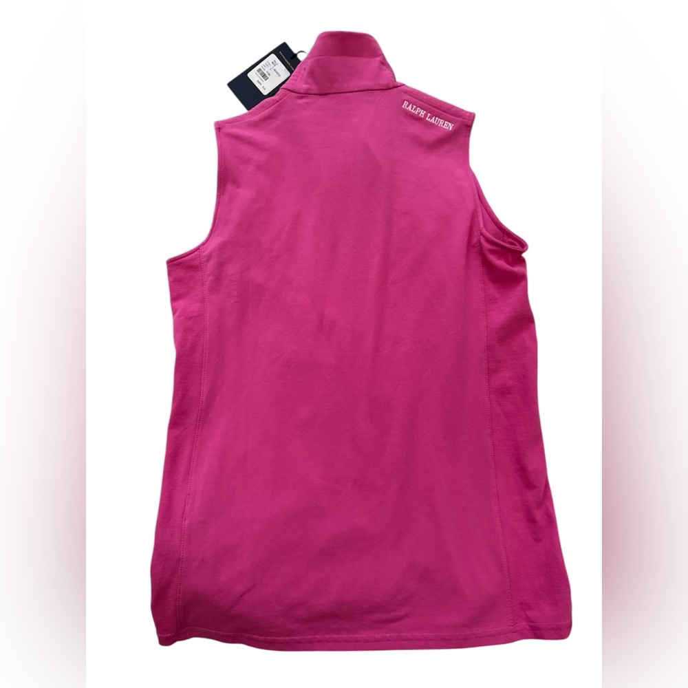 NWT Golf Polo Ralph Lauren Fuchsia Sleeveless. Big Pony. Size S. - Picture 2 of 4